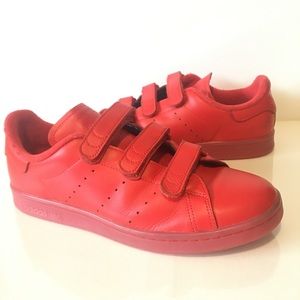 ⚡️ Adidas Stan Smith Red Leather Sneakers
